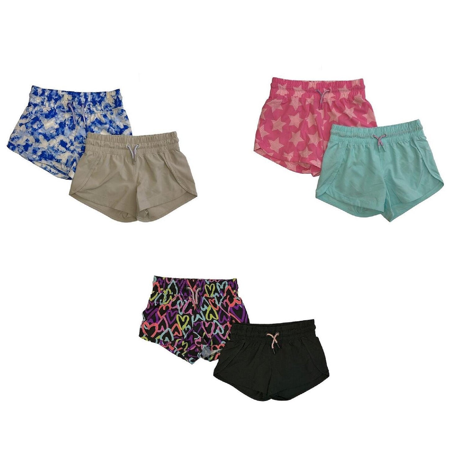 Member's Mark 2 Pack Girls Moisture Wicking Active Shorts