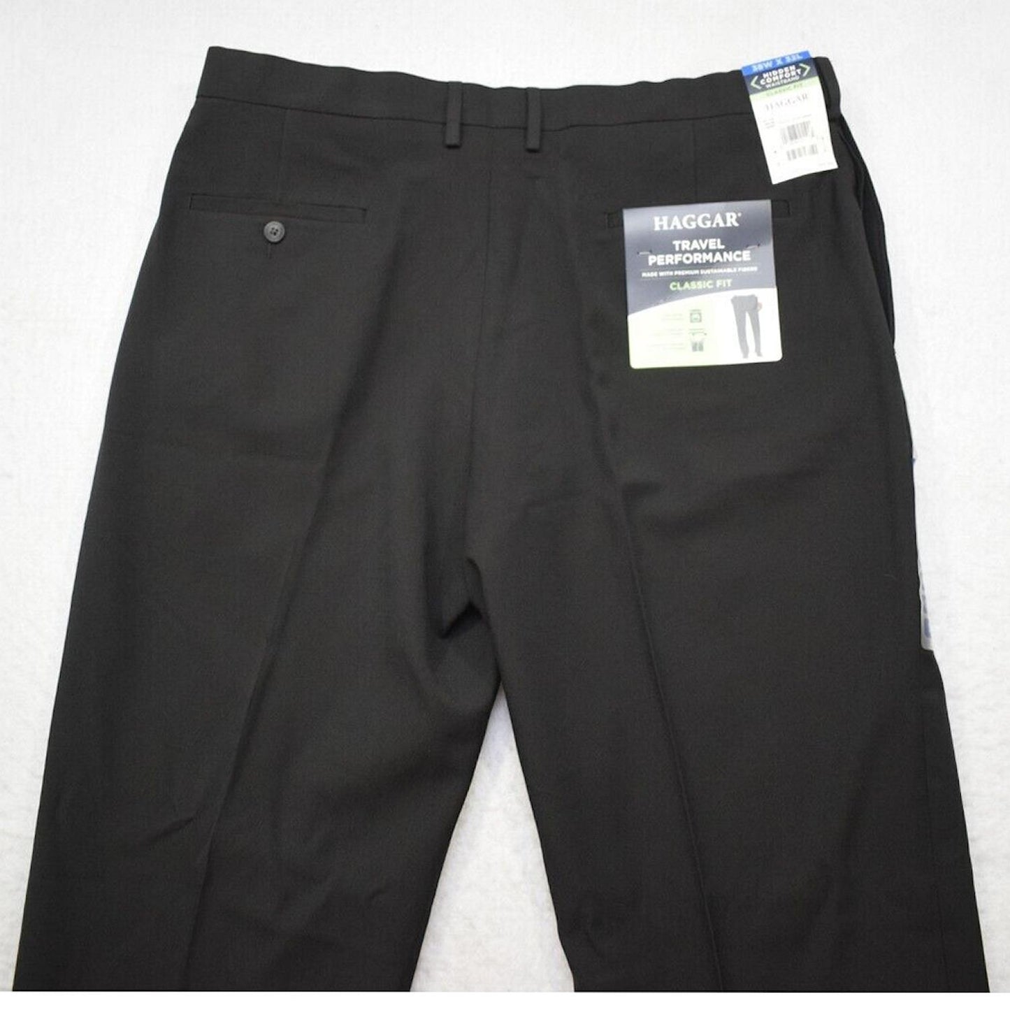 Haggar Men's Travel Performance Comfort Stretch Flat Front Dress Pant, Classic Fit