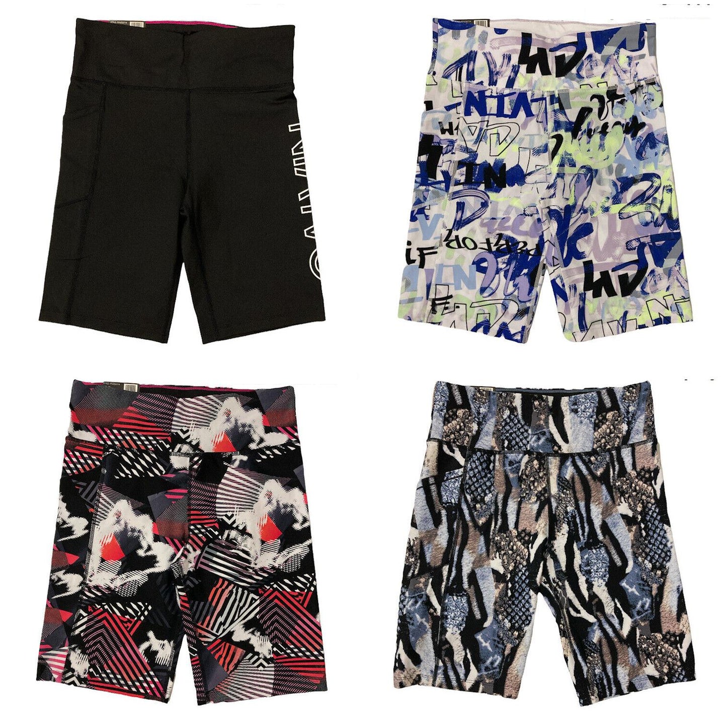 Calvin Klein Womens High Rise Fashion Print Bike Shorts