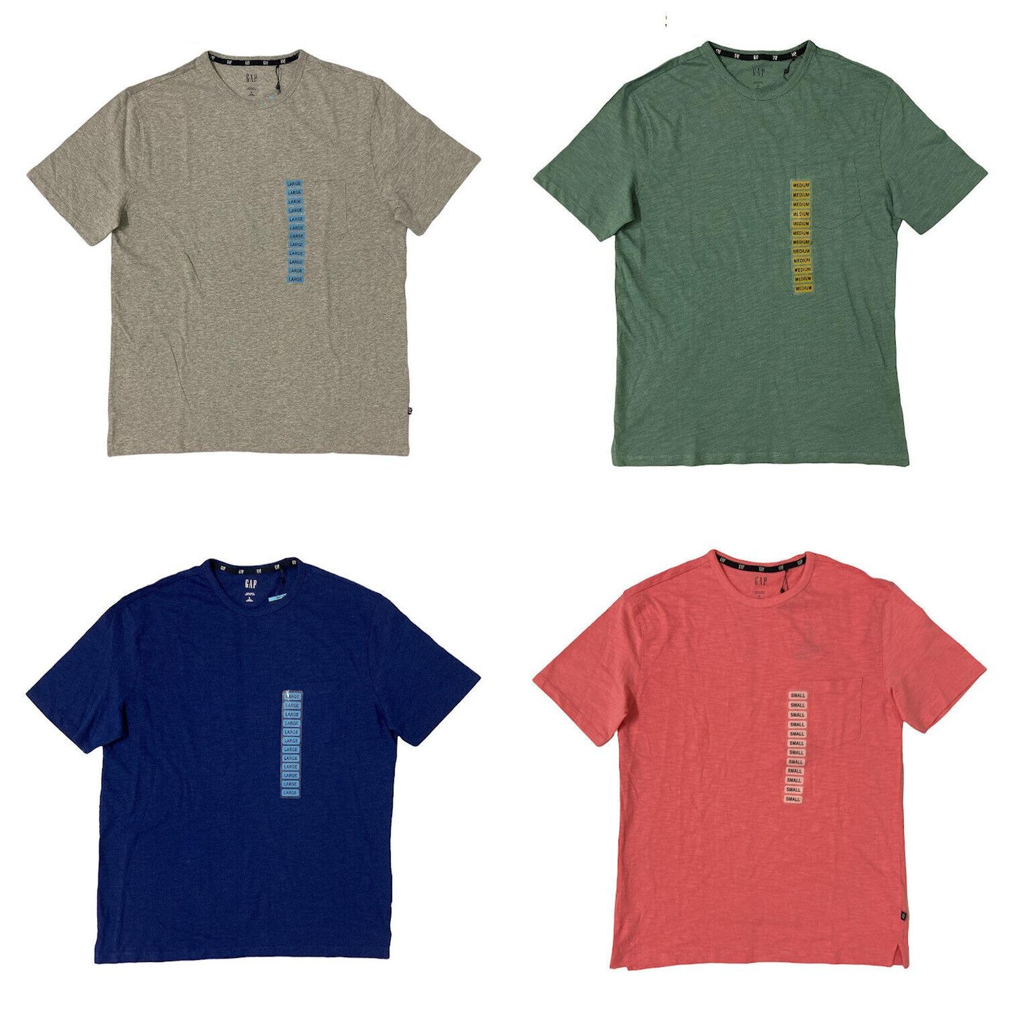 GAP Men's Crew Neck Short Sleeve Pocketed Slub T-Shirt