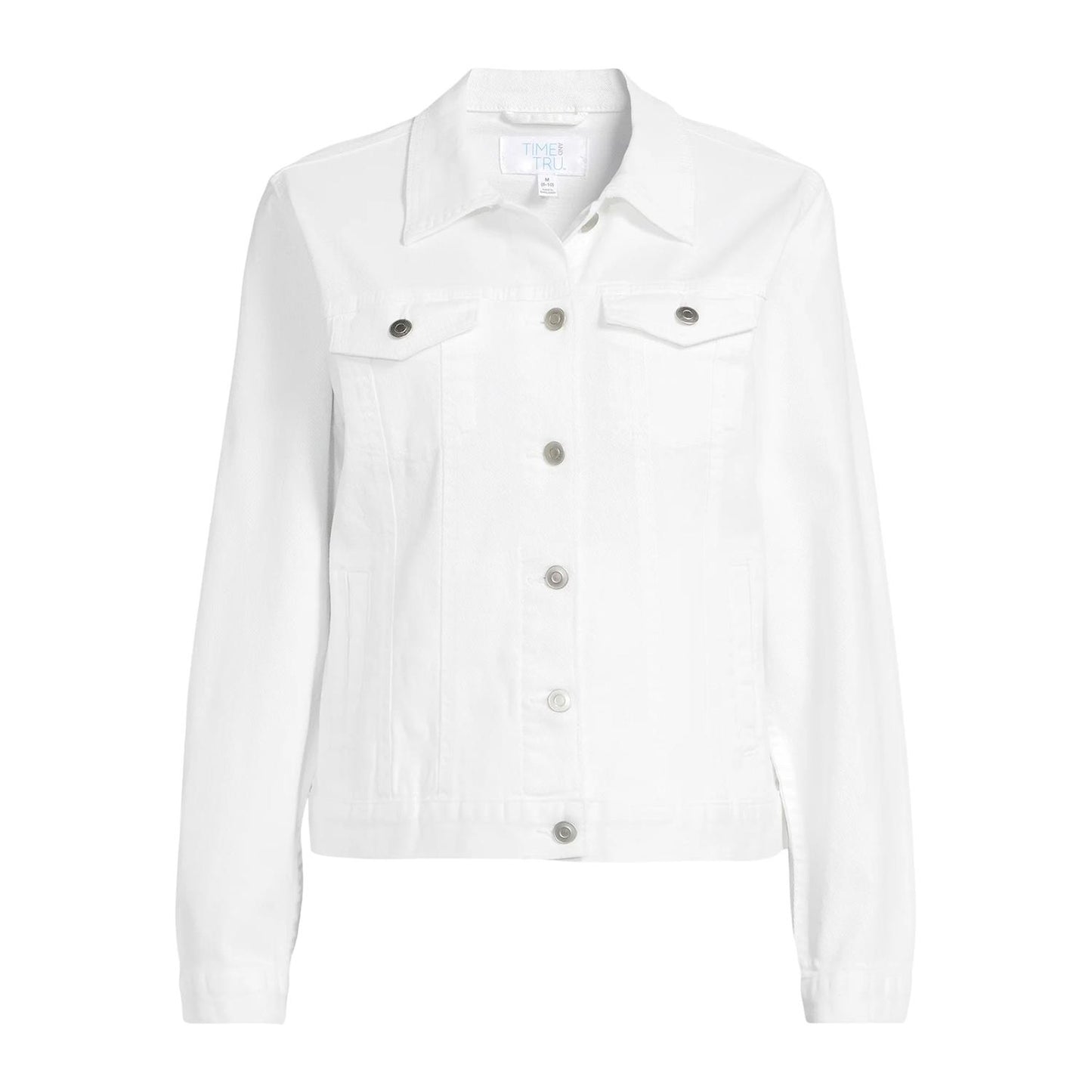 Time and Tru Women's Denim Jacket White L