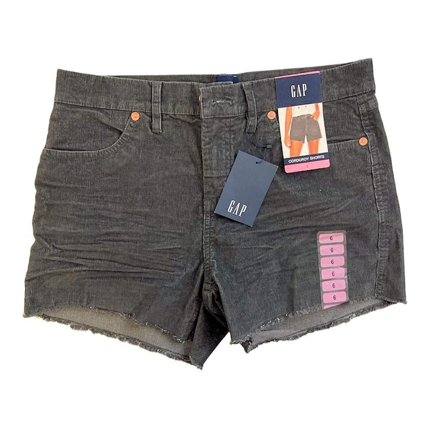 GAP Women's Frayed Hem 4" Inseam Corduroy Shorts