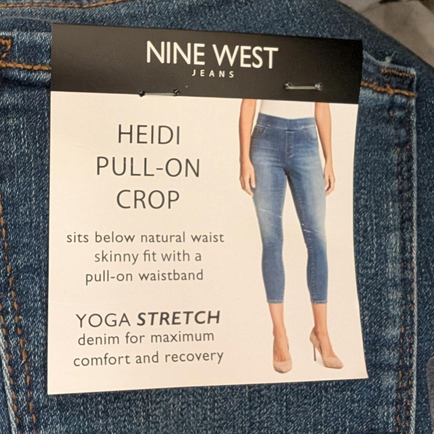 NINE WEST Heidi Pull-on Crop Skinny Jeans Diana Light Wash 12