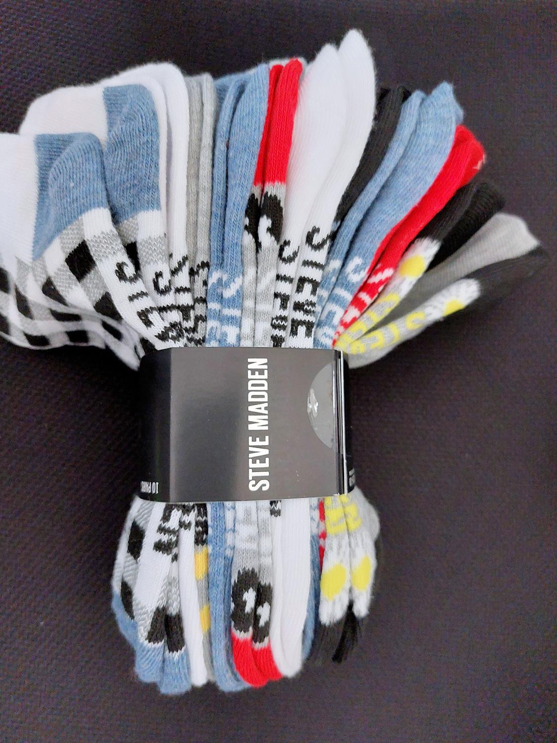 Steve Madden Women's Low Cut Socks 10 Pairs Novelty Styles
