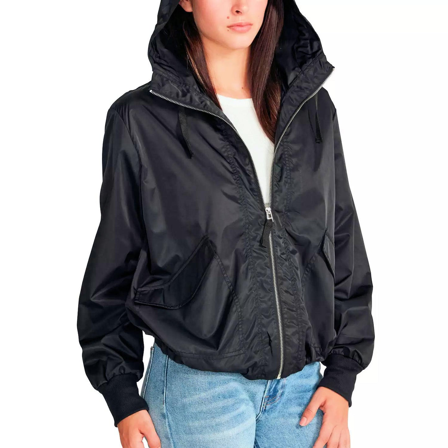 BB Dakota by Steve Madden Ladies Hooded Windbreaker Black