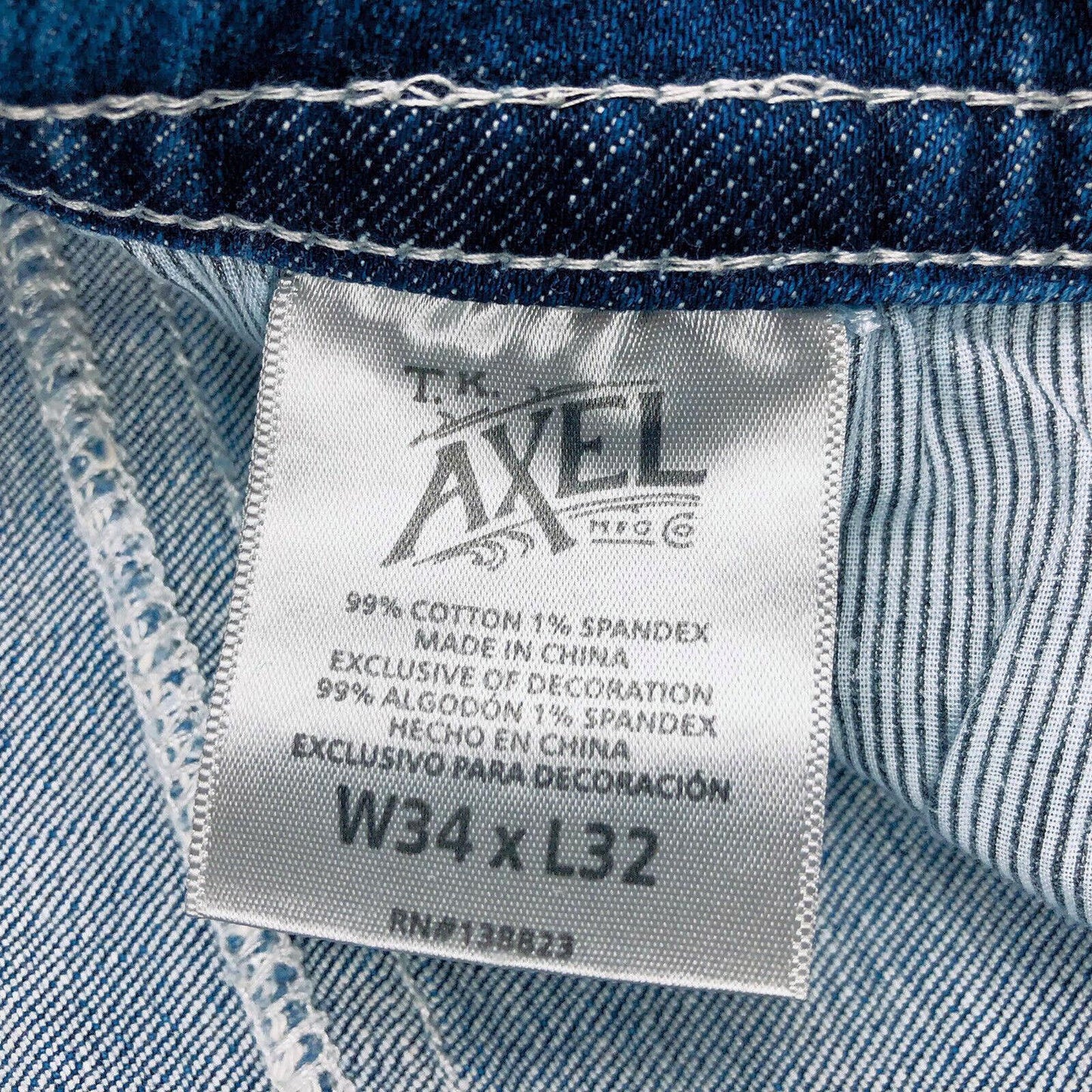 TK Axel Men's Slim Boot Stretch Jeans Medium Wash Eaton Denim