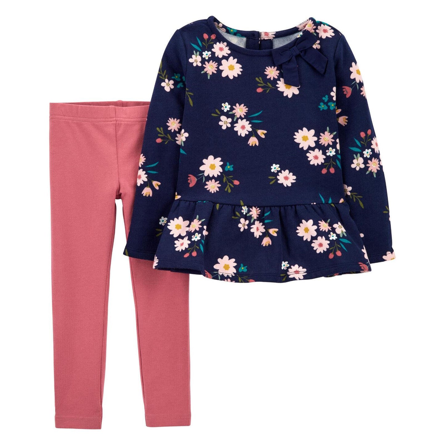 Carter's Infant Girls 2-Piece Floral Fleece Top & Legging Set