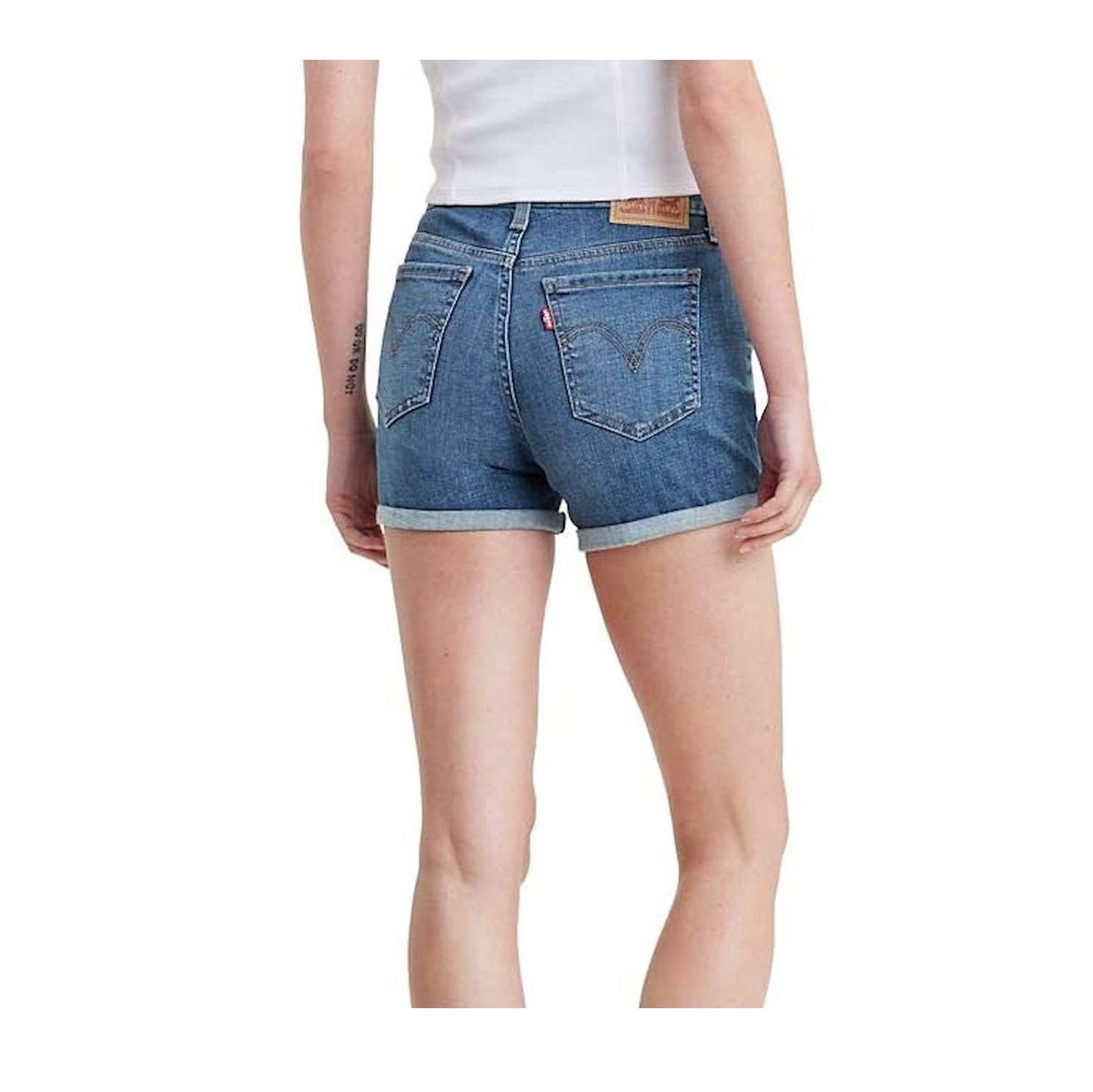 Levi's Women's Mid-Length Denim Mid-Stretch Super Soft Shorts