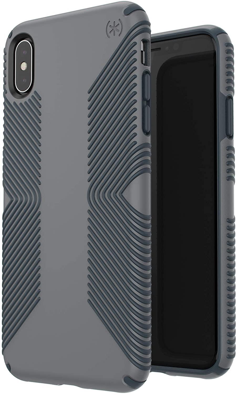 Speck Products Presidio Grip iPhone Xs Max Case, Graphite Grey/Charcoal Grey