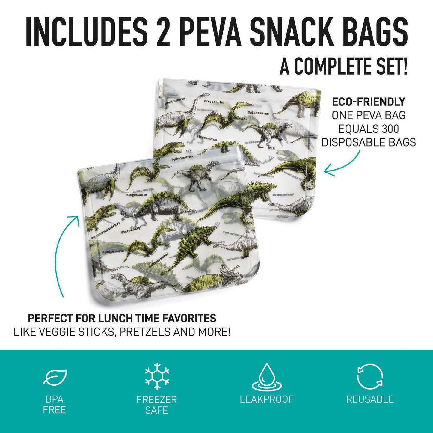 Fit + Fresh Repreve Eco Friendly Kid's Lunch Tote with 2 Storage Bags