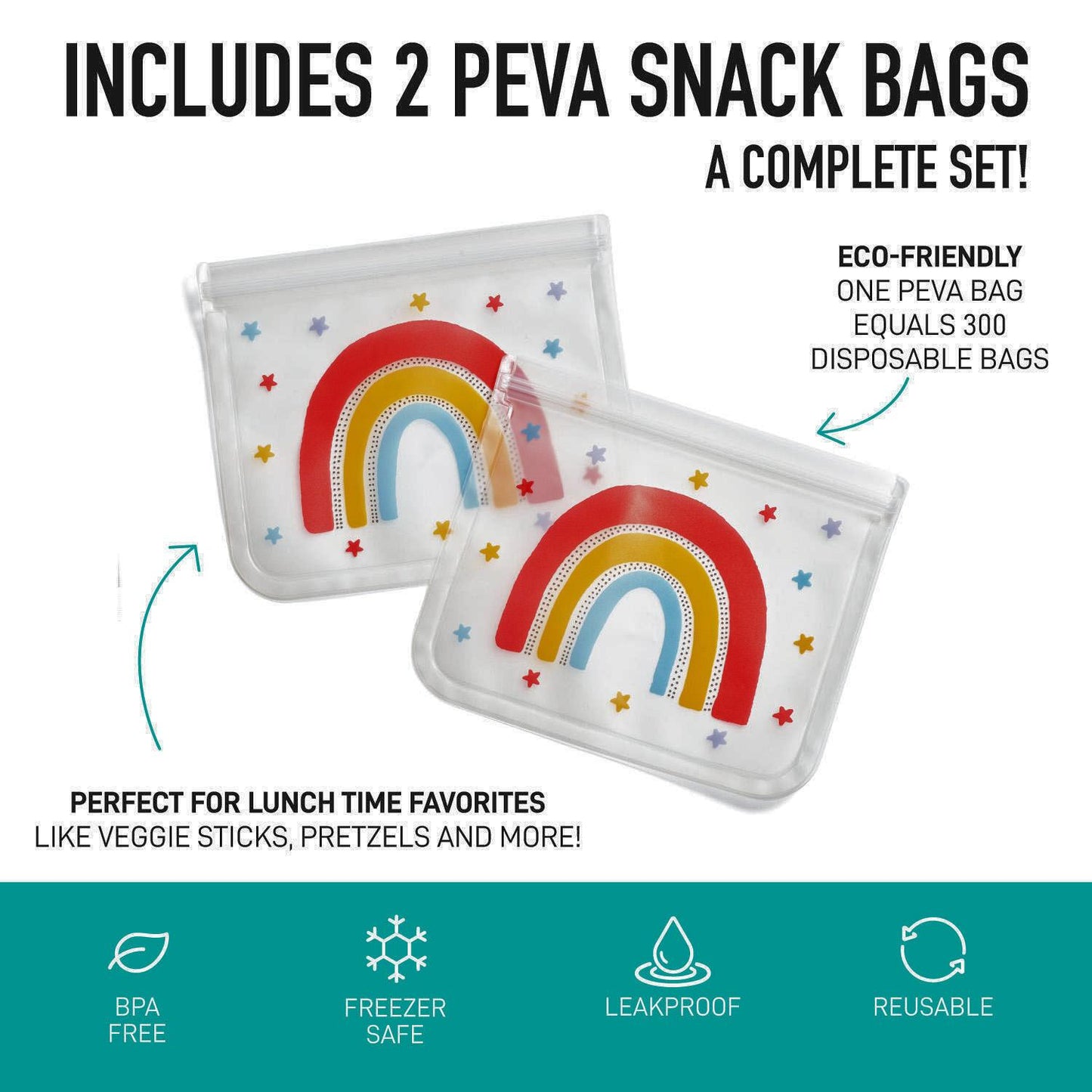 Fit + Fresh Repreve Eco Friendly Kid's Lunch Tote with 2 Storage Bags