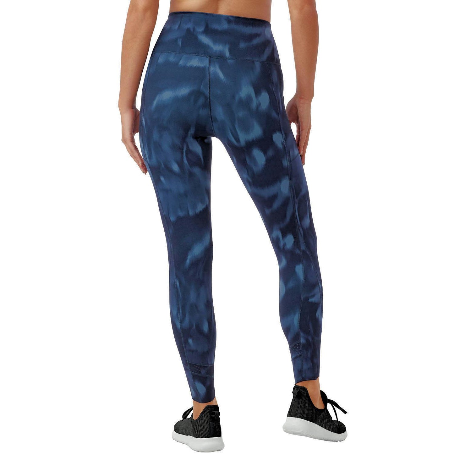 Zen Perforated Printed Hi Rise Ankle Legging with Pockets