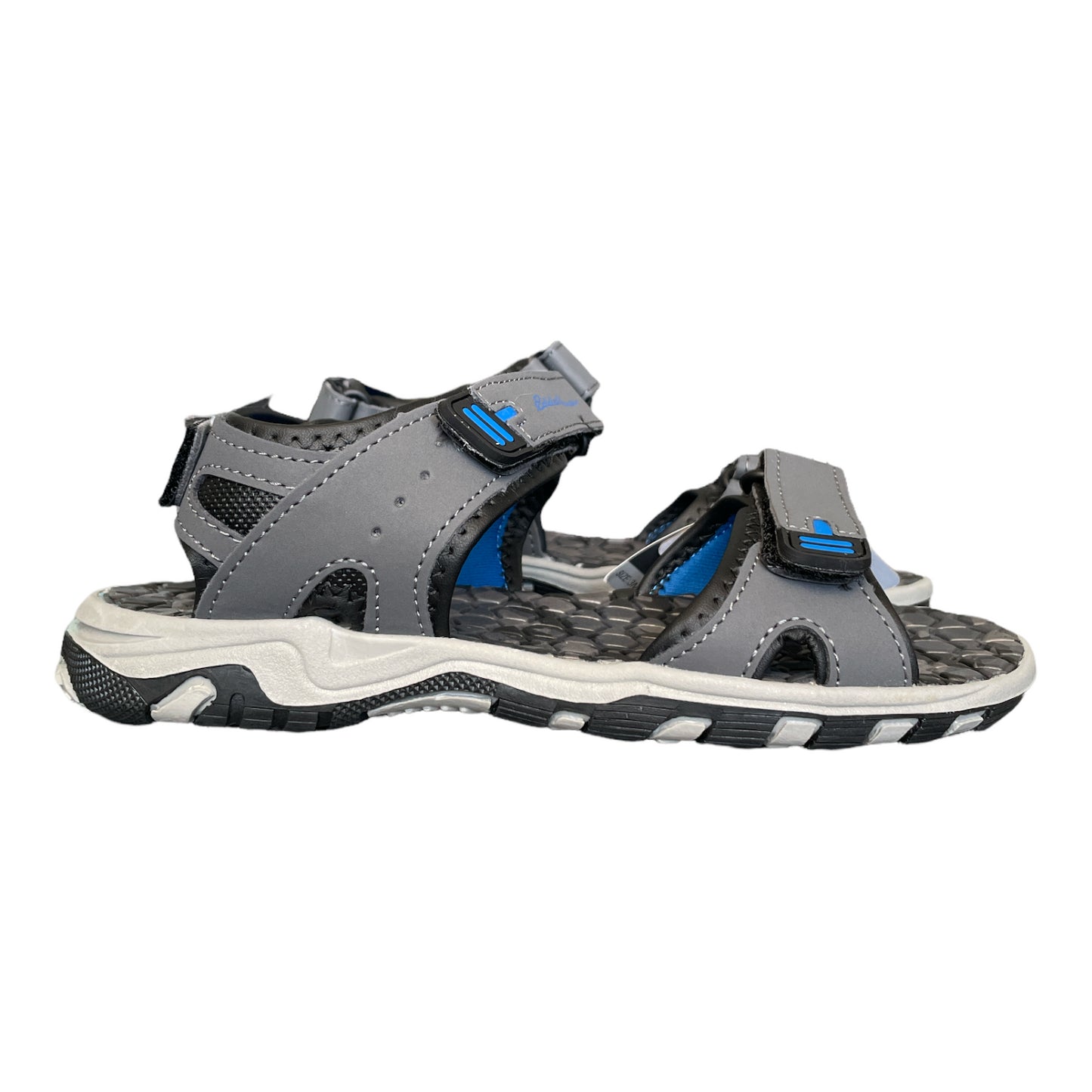 Eddie Bauer Big Boy's Adjustable Strap River Sandal, Blue/Gray Camo