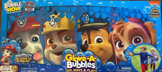 ZURU Bubble Wow Paw Patrol Wow Glove-A-Bubbles Wave & Play- 8 Bubble Gloves