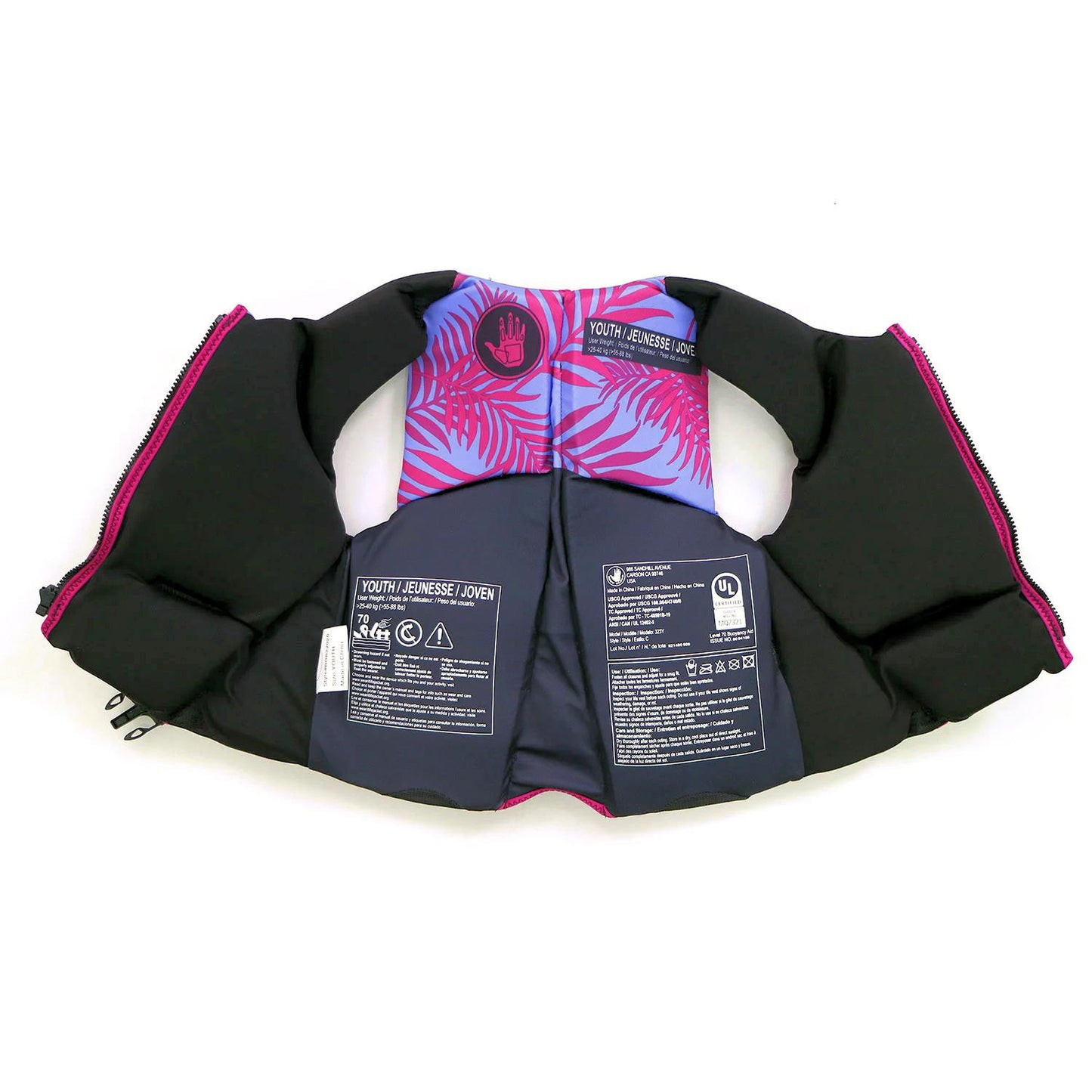 Body Glove Girl U.S. Coast Guard-Approved PFD Life Vest Life Jacket 55-88 lbs Choose Color