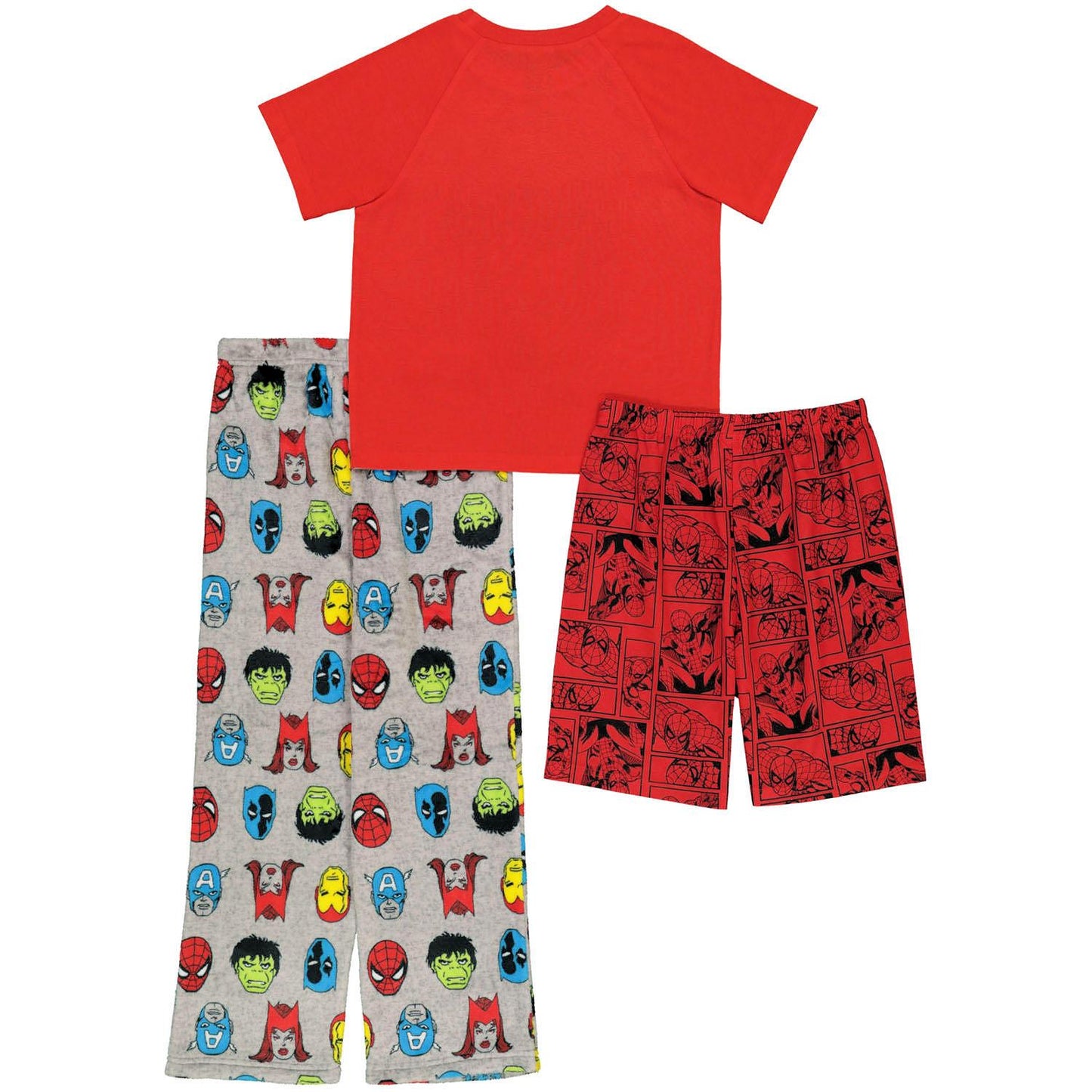 Marvel Comics Spider-Man Short Sleeve 3 Piece Pajama Set