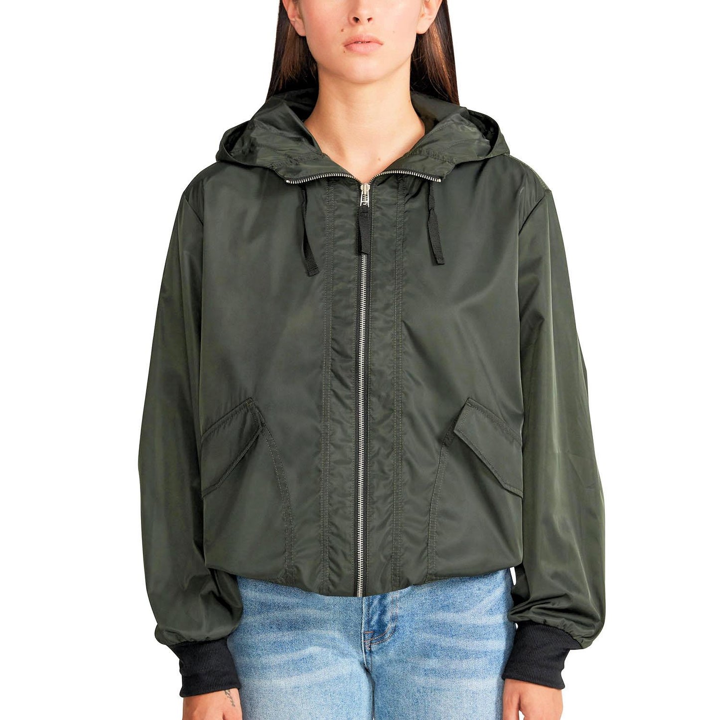 BB Dakota by Steve Madden Ladies Hooded Anorack Army Green