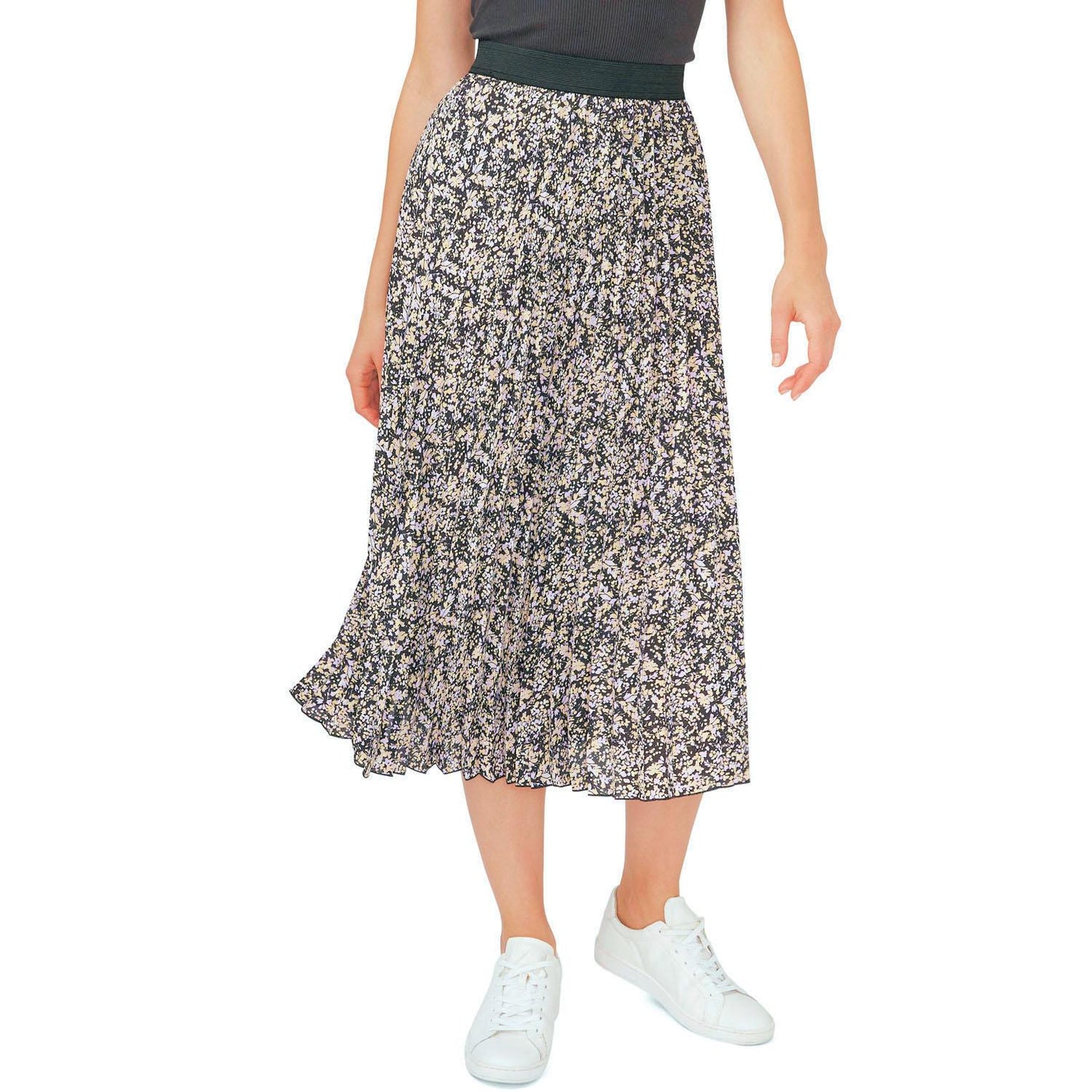 Vince Camuto Trendy Elastic Waist Pleated Midi Skirt Choose Color Size