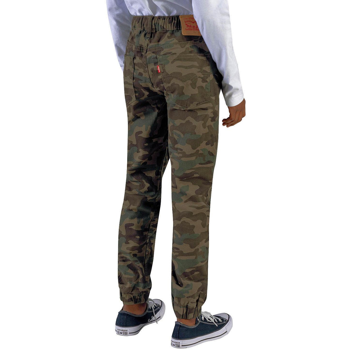 Levi's Boys Pull On Elastic Waistband Twill Jogger w/ Drawstring Camo