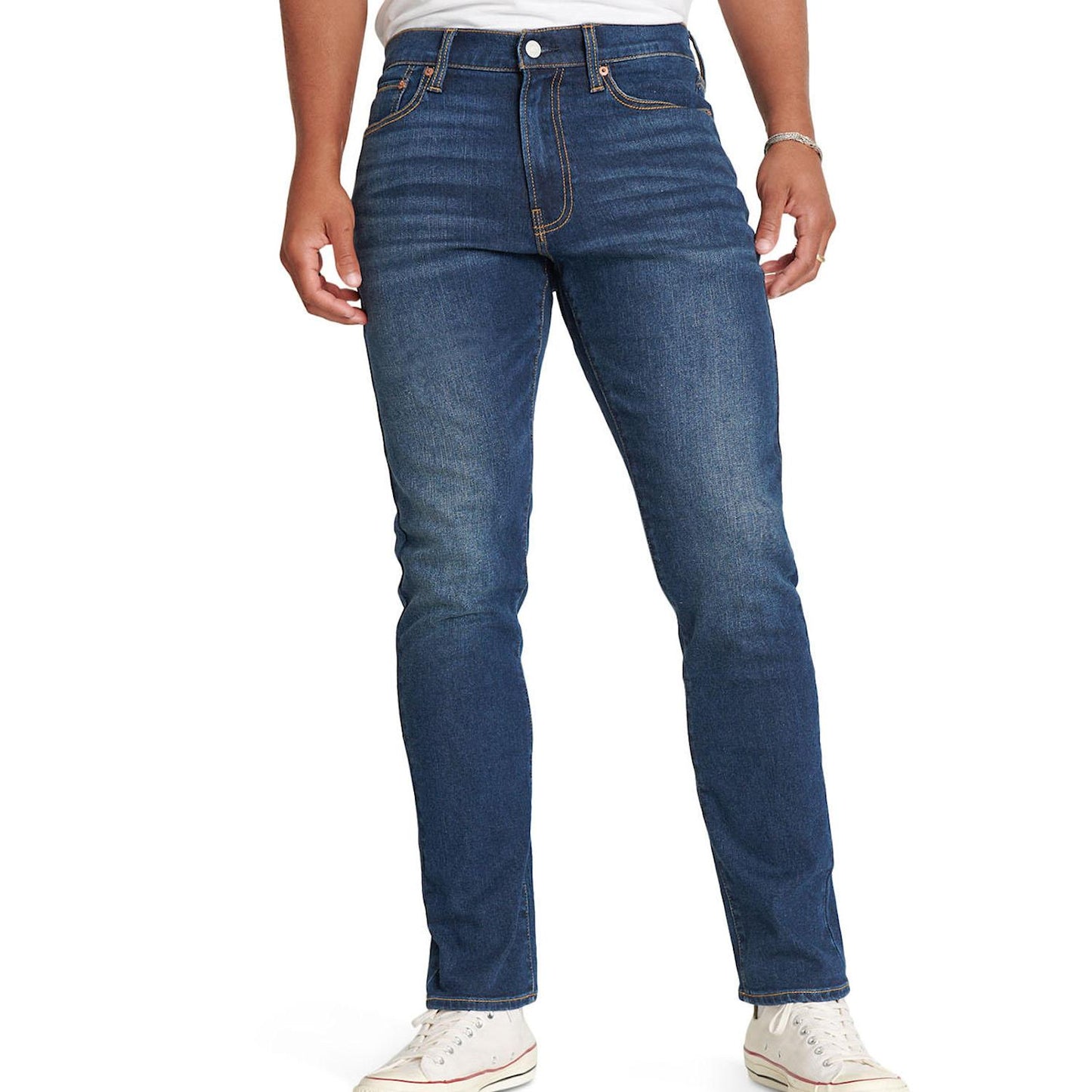 Lucky Brand Men's 410 Athletic Slim Fit 2 Way Stretch 5 Pocket Jean Parivale Dark Wash