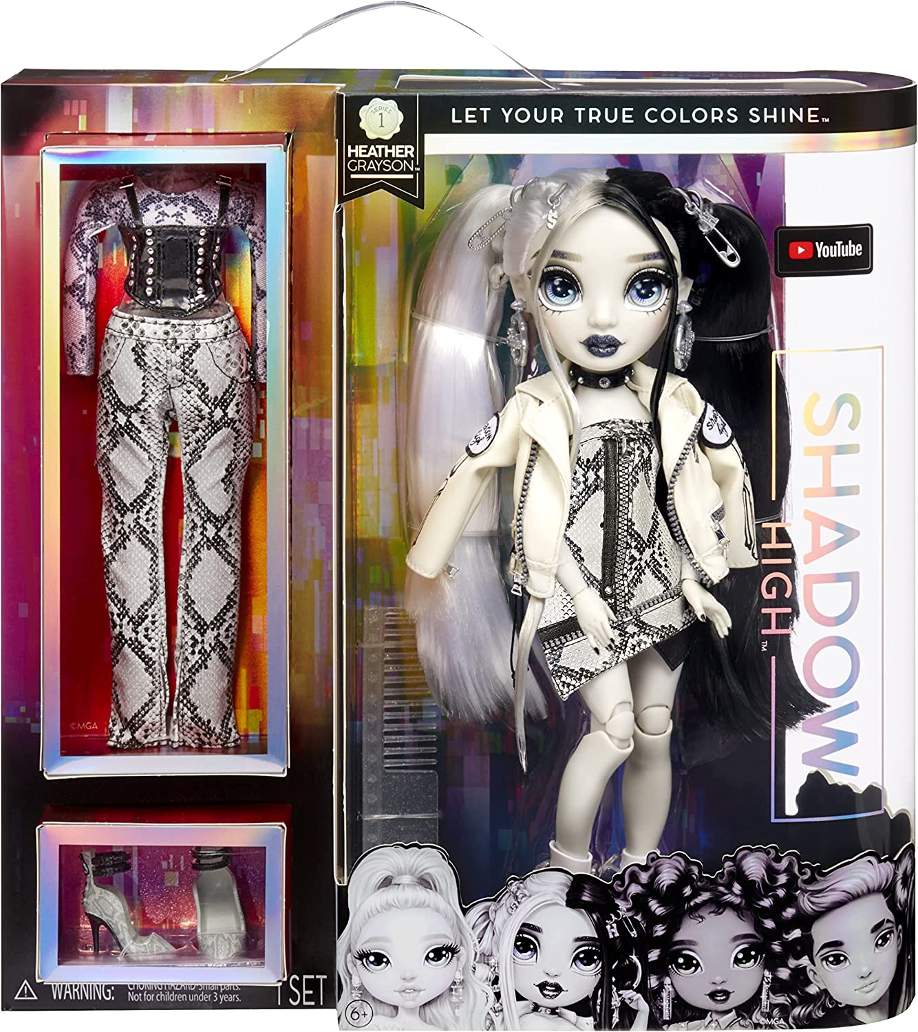 Rainbow High Shadow Series 1 Designer Outfits to Mix & Match with Accessories, Great Gift for Kids 6-12 Years Old and Collectors