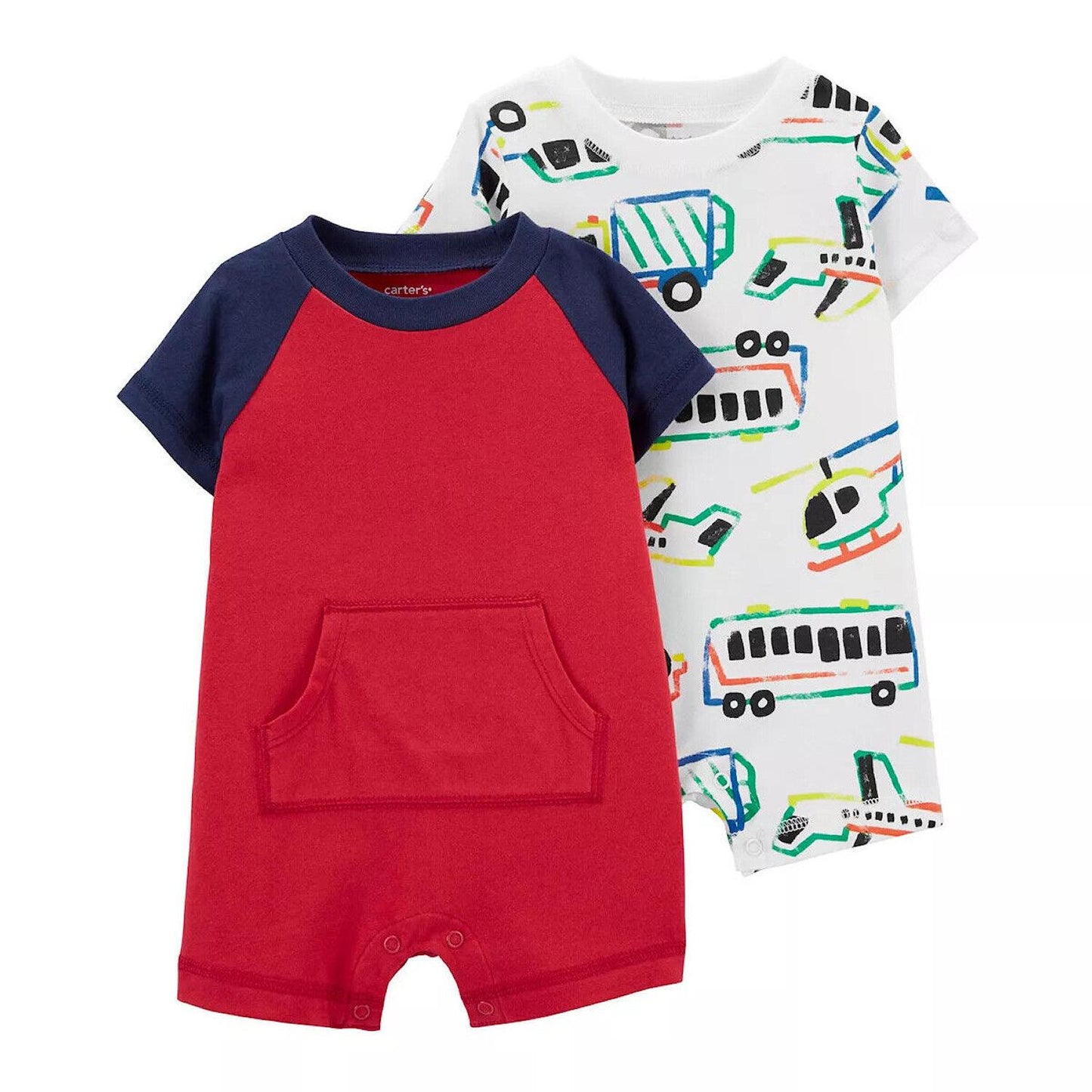 Carter's Baby Boys 2 Pack Cotton Rompers Choose Theme Sizes
