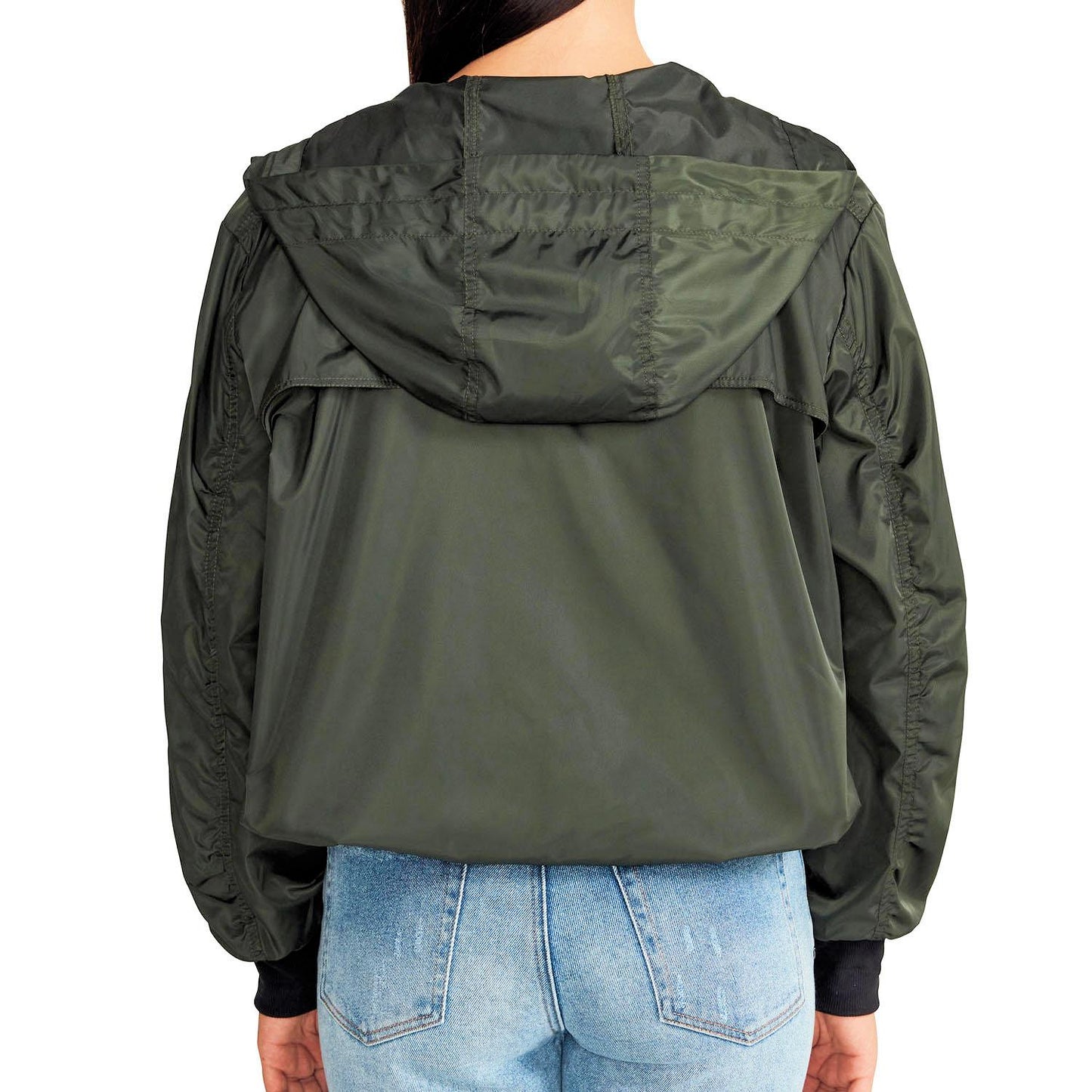 BB Dakota by Steve Madden Ladies Hooded Anorack Army Green