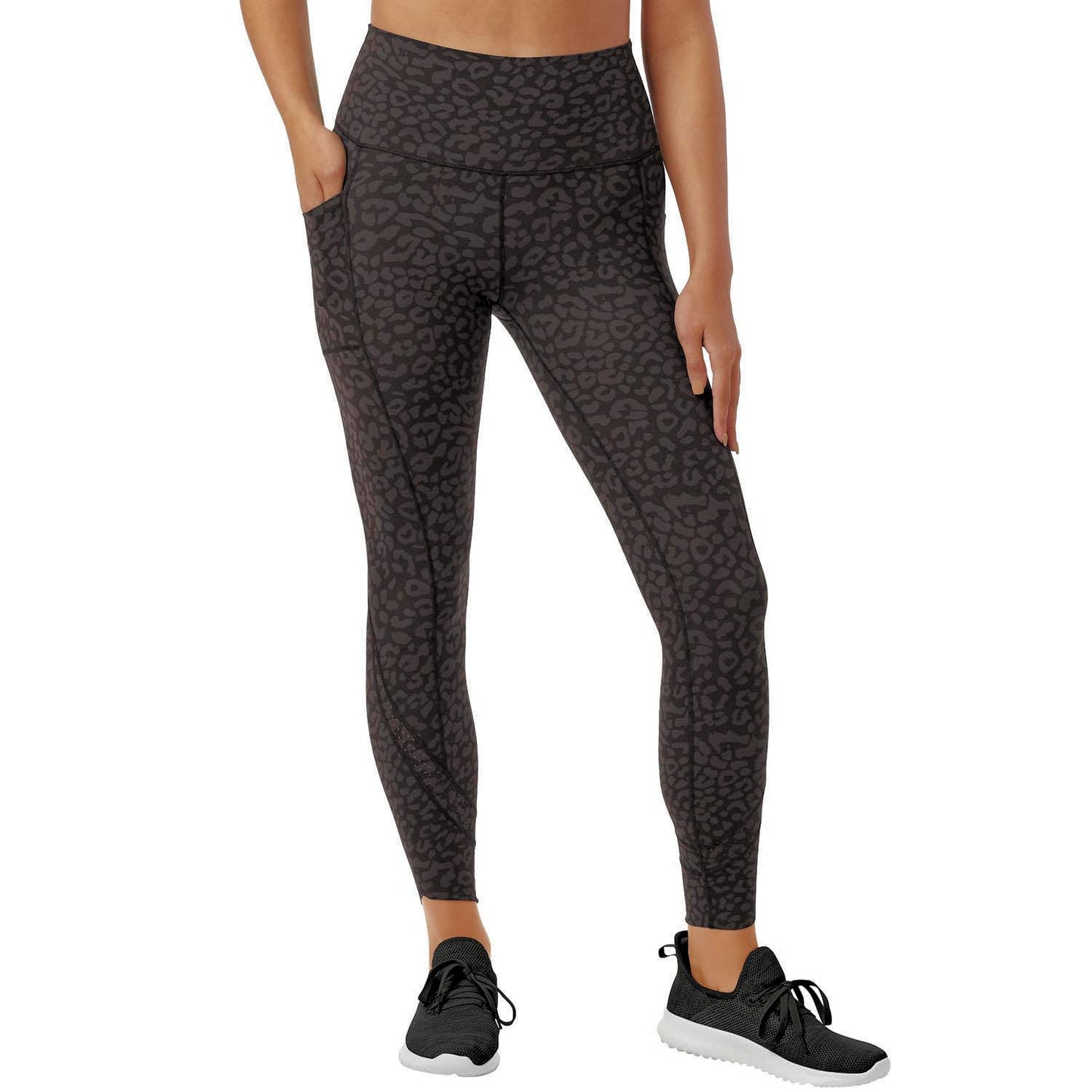 Zen Perforated Printed Hi Rise Ankle Legging with Pockets