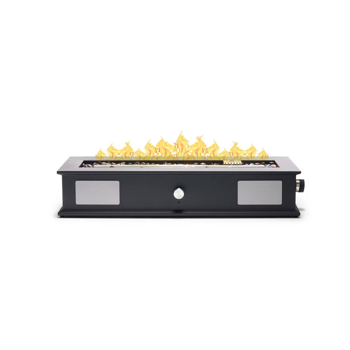 UKIAH Loom Music Fire Pit Table with Stainless Steel Linear Burner