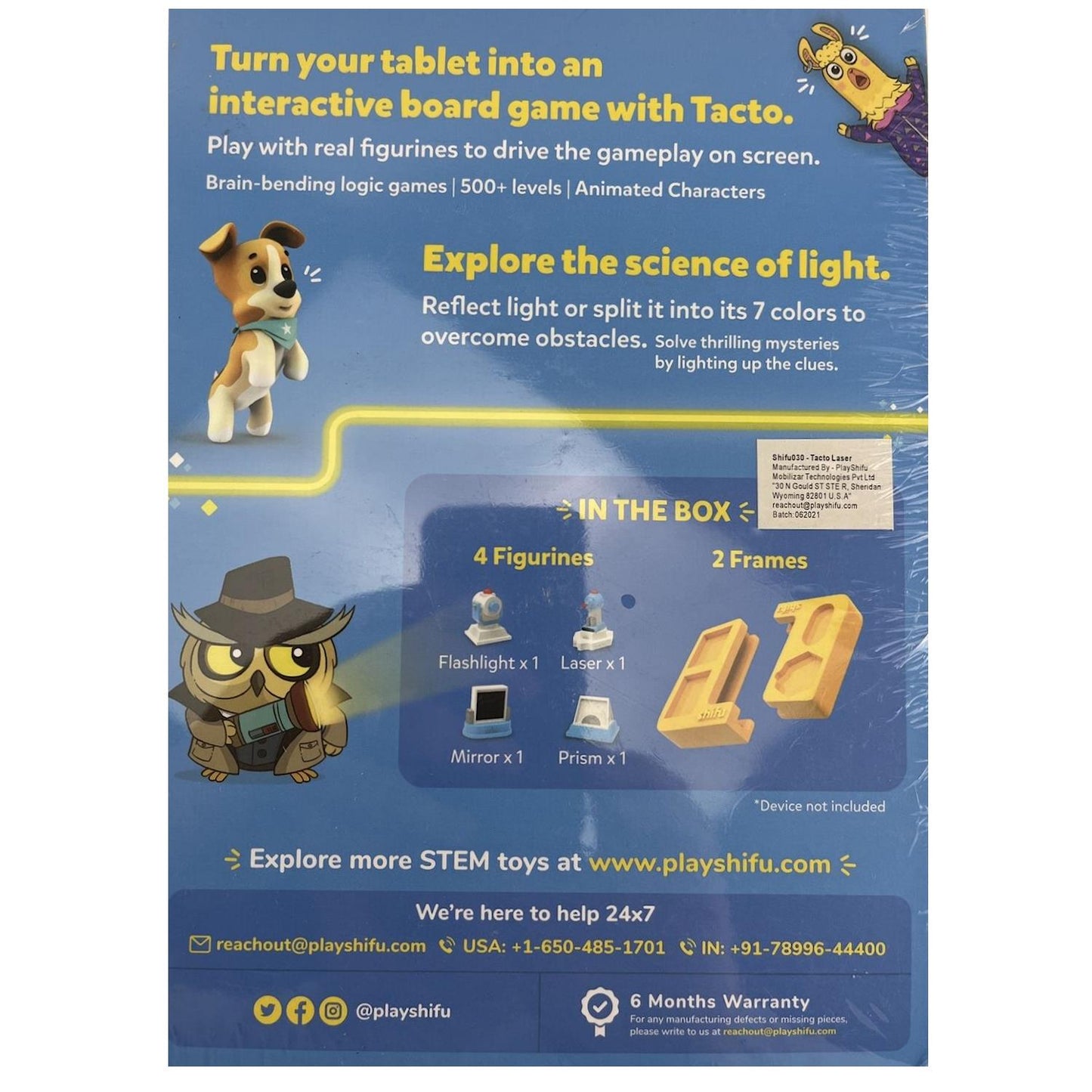 Shifu TacTo 2-in-1 combo Laser+Classics Board Games - Tablet Not Included