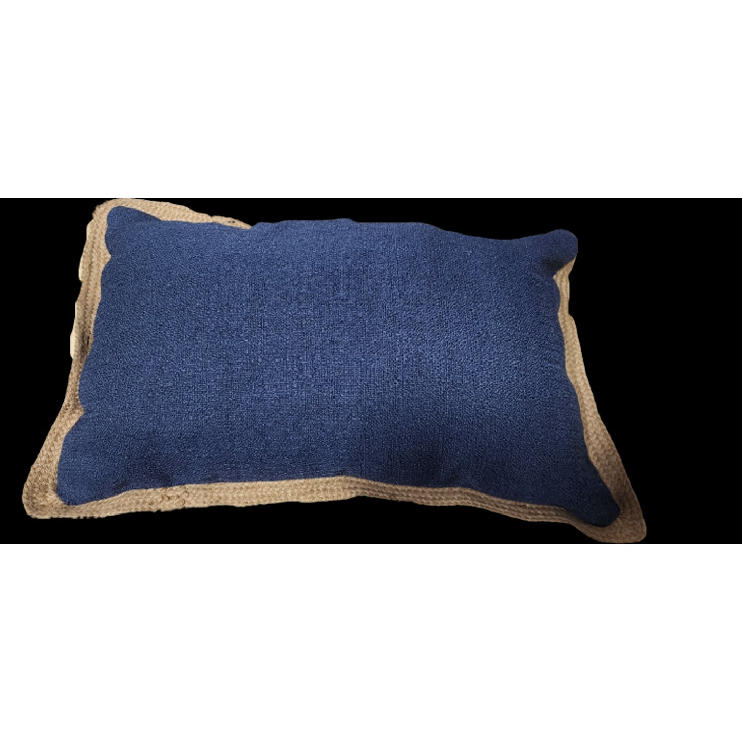 Home Fashions Pillow with Burlap Trim, 14 In x 22 In