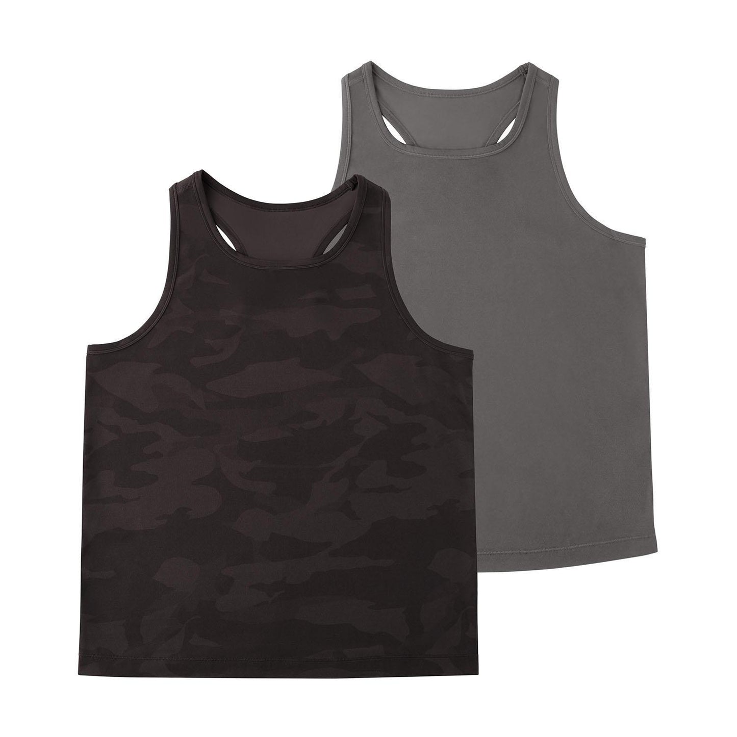 Zen 2 Pack Racerback Tank Tops Camo Print Gray