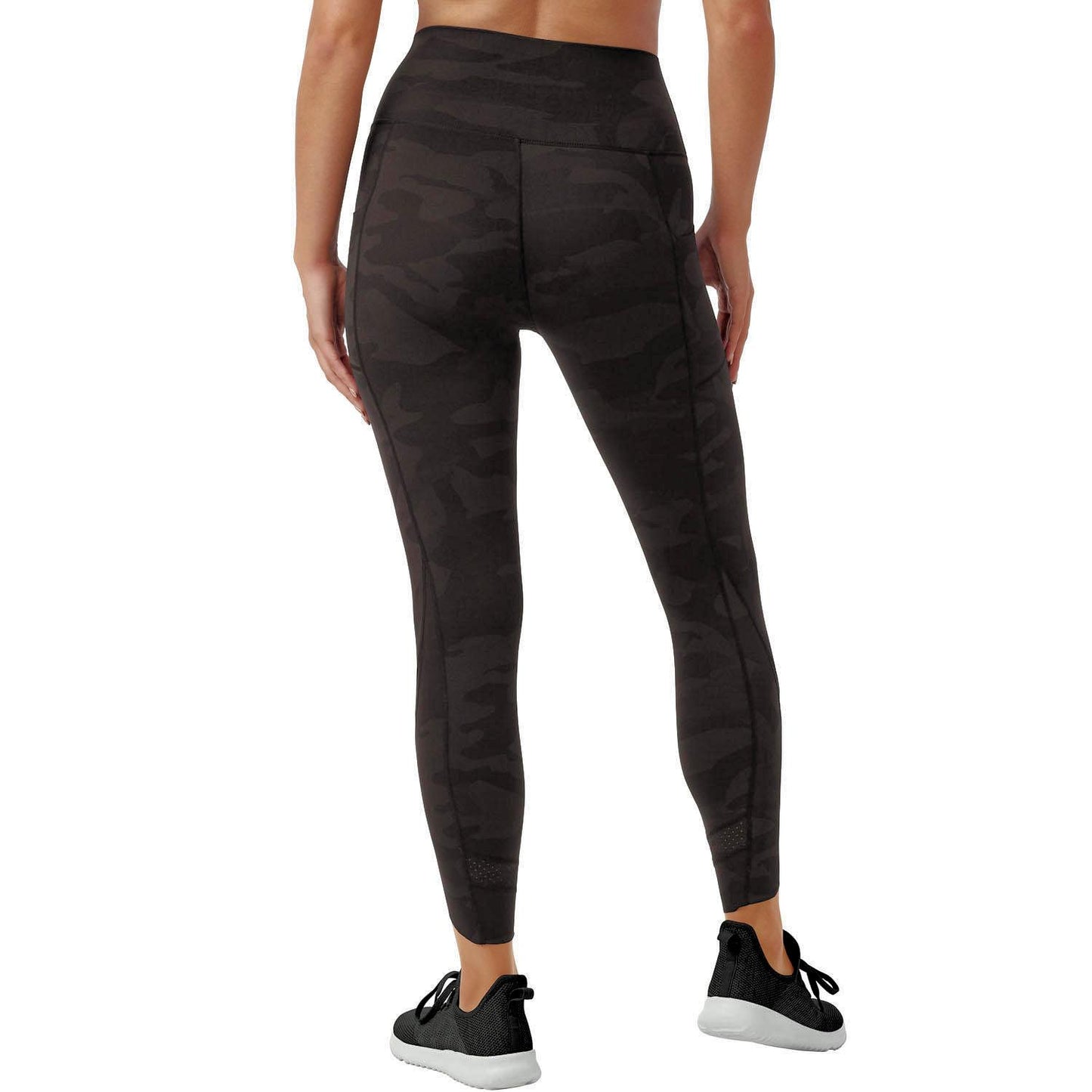 Zen Perforated Printed Hi Rise Ankle Legging with Pockets