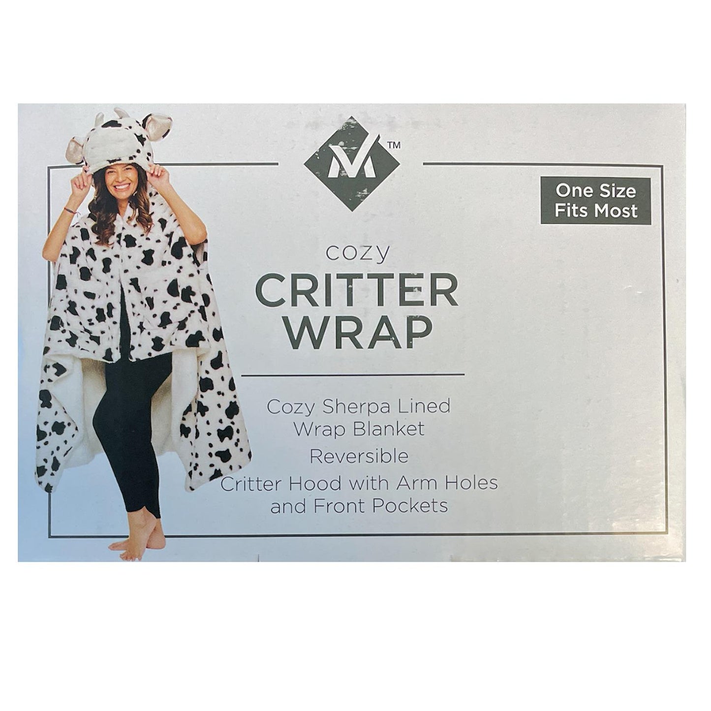 Members Mark Cozy Plush Hooded Critter WRAP Choose Animal