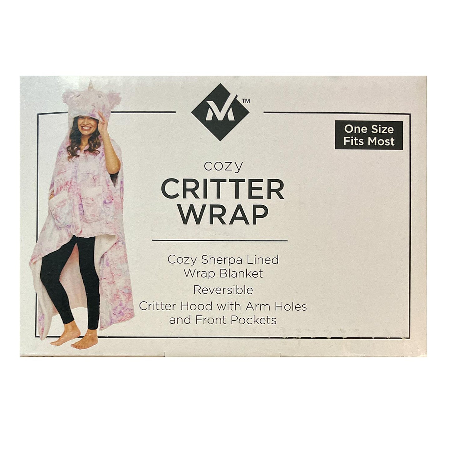 Members Mark Cozy Plush Hooded Critter WRAP Choose Animal