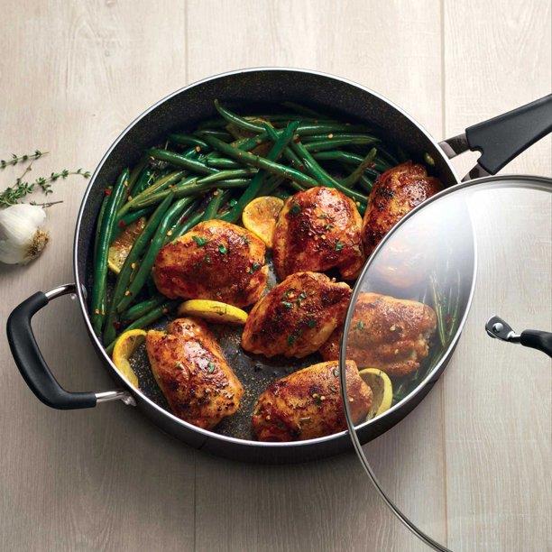 Tramontina 5.5 Qt Covered Aluminum Jumbo Cooker Metallic Gray Glass Lid