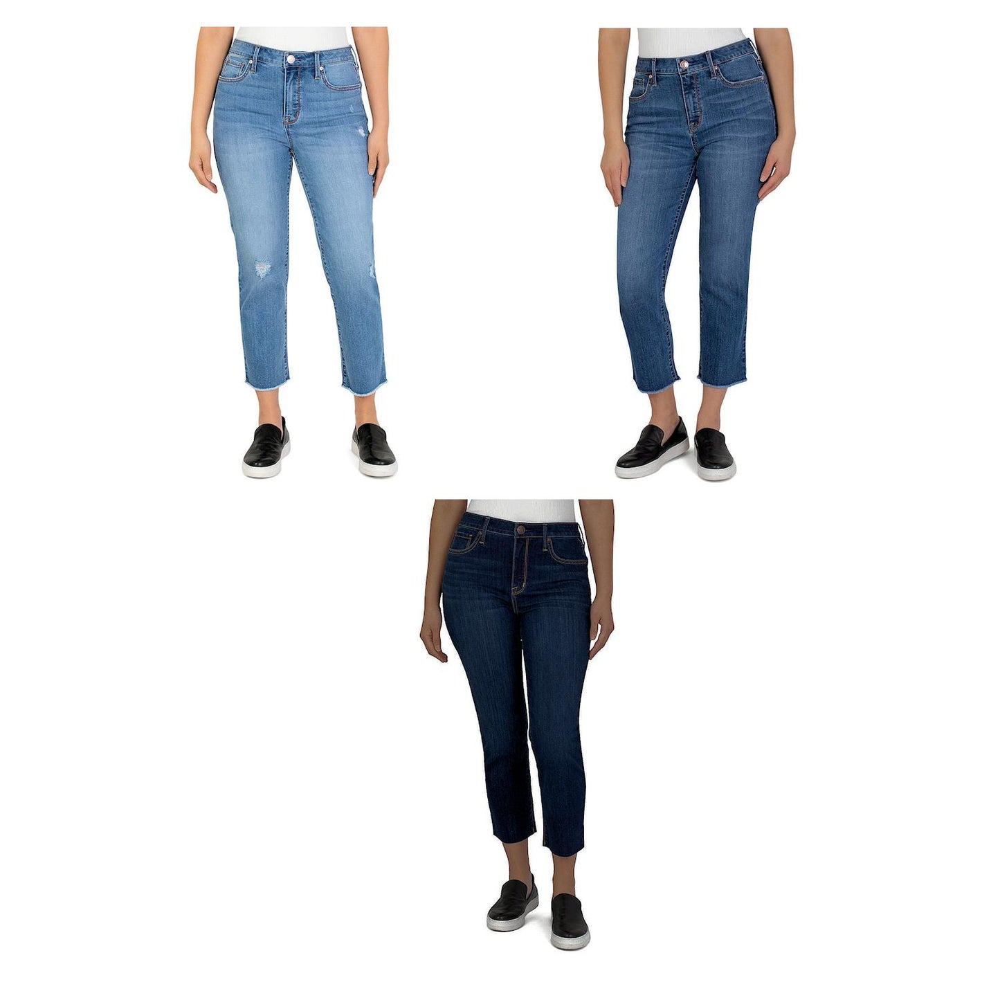 Seven7 Tummyless High Rise Slimming Tower Crop Straight Jeans