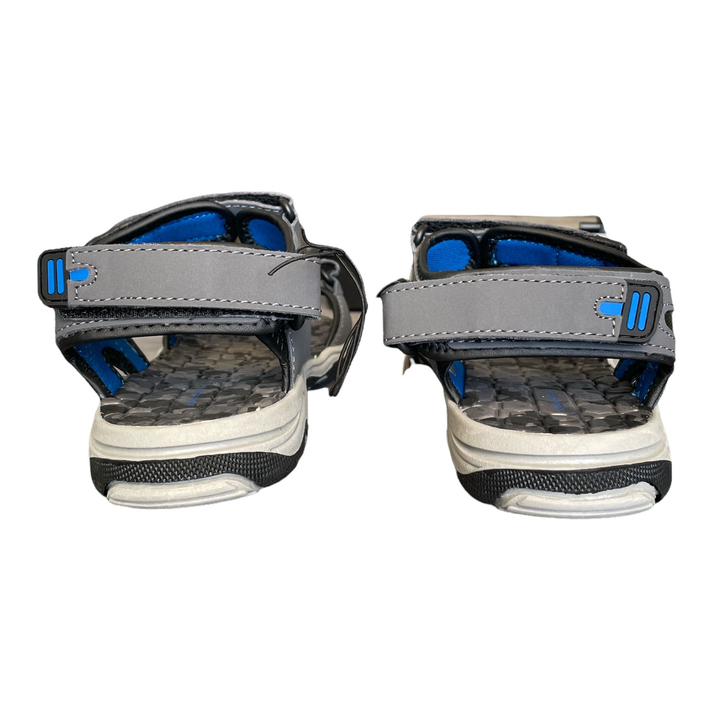 Eddie Bauer Big Boy's Adjustable Strap River Sandal, Blue/Gray Camo