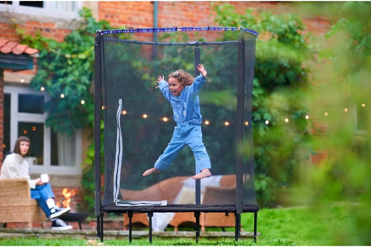 Plum Play 4.5' Interactive Junior Trampoline with Enclosure and Lights