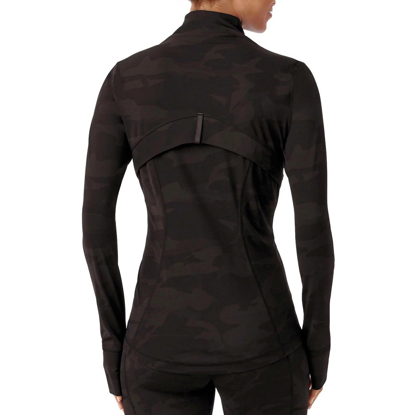 Zen Zip Up Semi Fitted Printed Active Jacket with Thumbhole