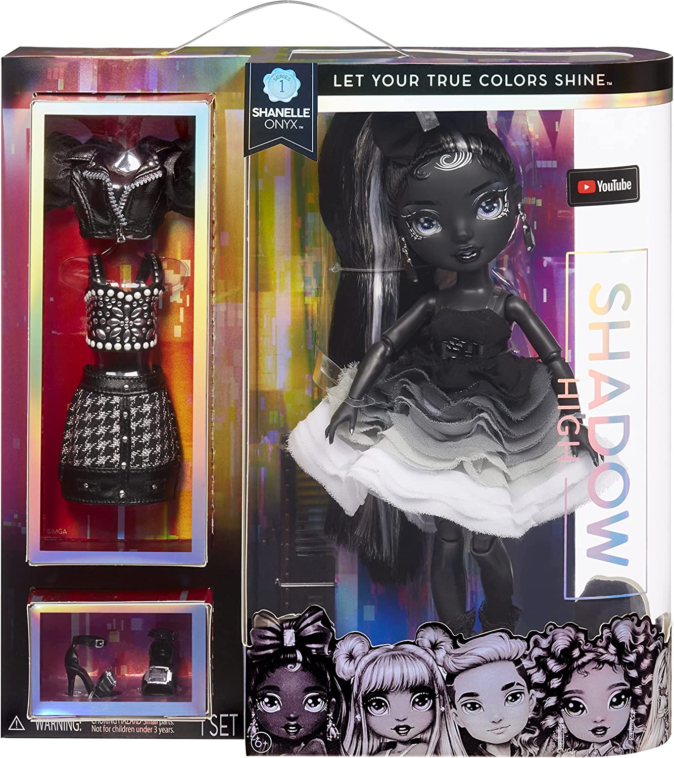 Rainbow High Shadow Series 1 Designer Outfits to Mix & Match with Accessories, Great Gift for Kids 6-12 Years Old and Collectors