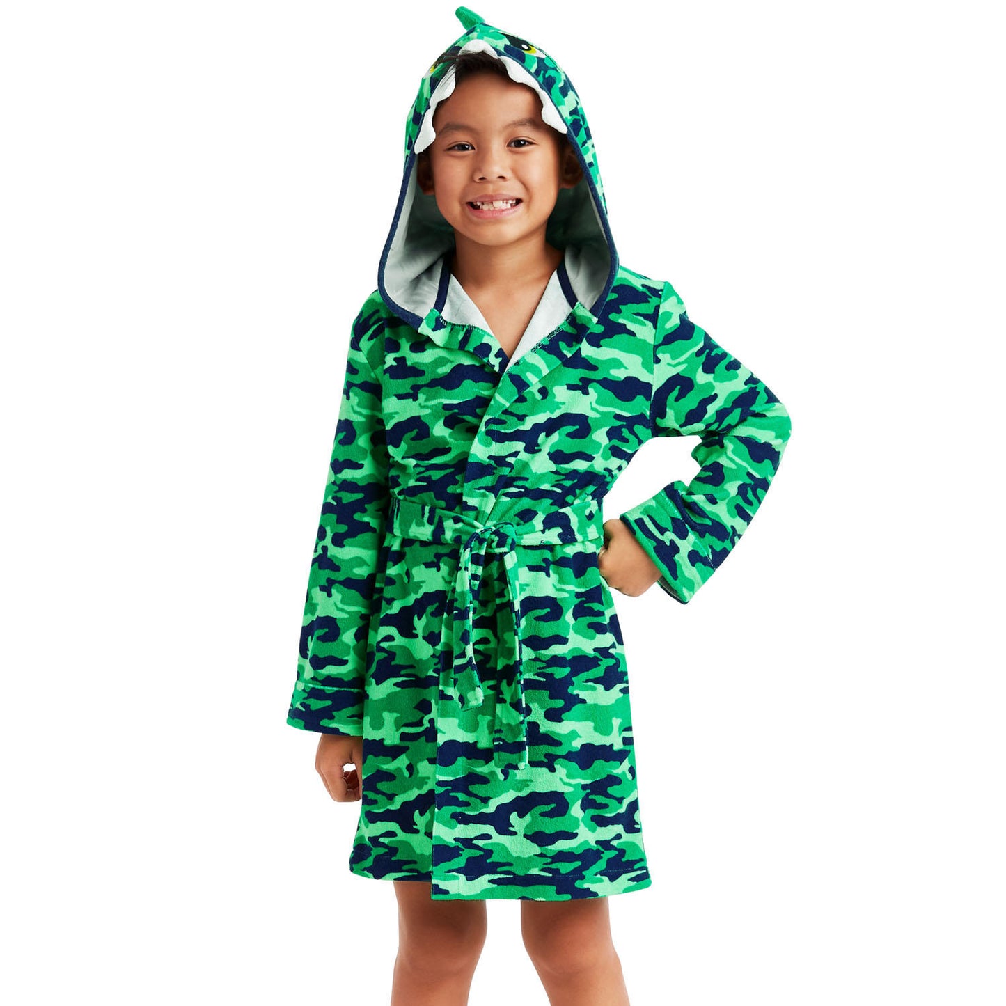 Member's Mark Kids Swim Robe, Hooded Towel with Belt Lizard XXS (2/3)