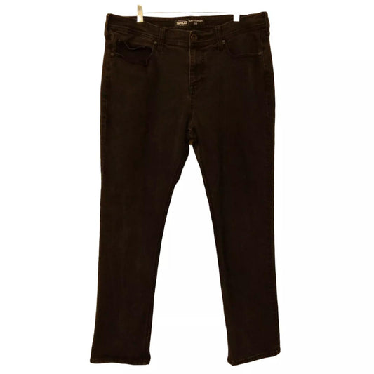 Seven7 Men's Power Stretch 5-Pocket Jean, Slim Straight Fit 34x34 Black