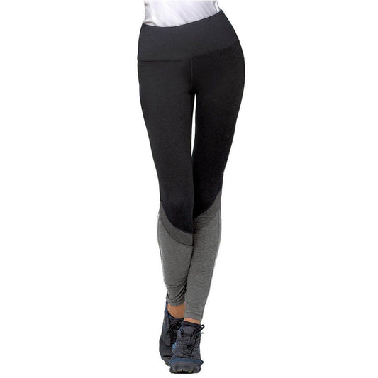 Tangerine Women Color Block Leggings, Black Heather/Heather Grey S