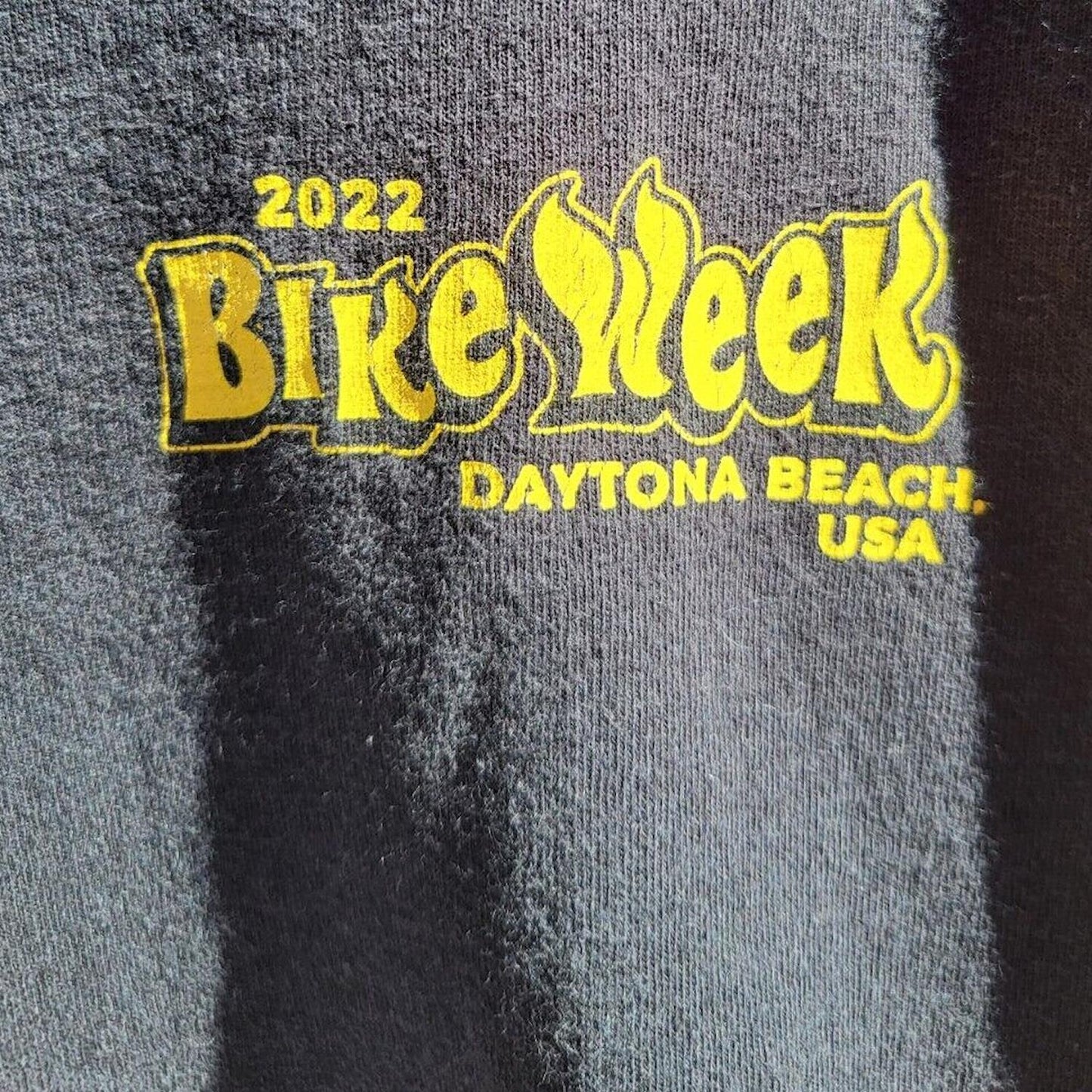 2022 81st Daytona Beach Bike Week Short Sleeve T-Shirt Men's Black Eagle XL