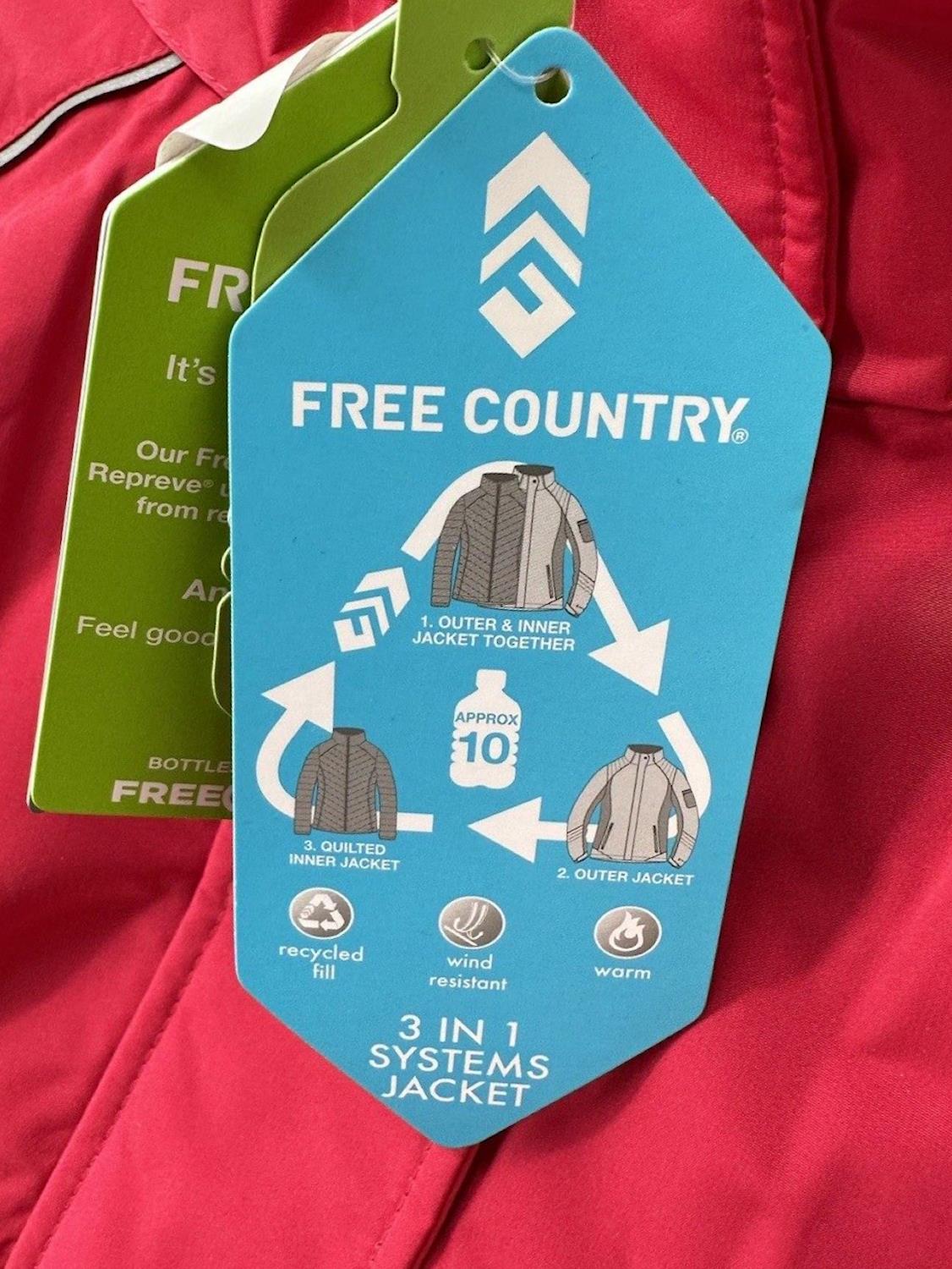 Free Country Women's 3-In-1 Summit Systems Hooded Jacket XL