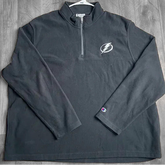 Tampa Bay Lightning Champion 1/4 Zip Pullover Sweatshirt Black Fleece