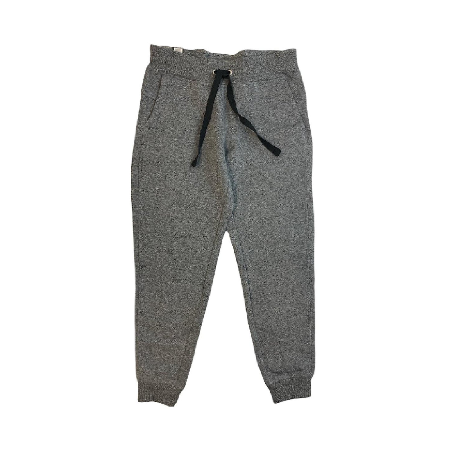 Calin Klein Women's Logo Fleece Lined Jogger Sweatpants (Charcoal Heather, L)