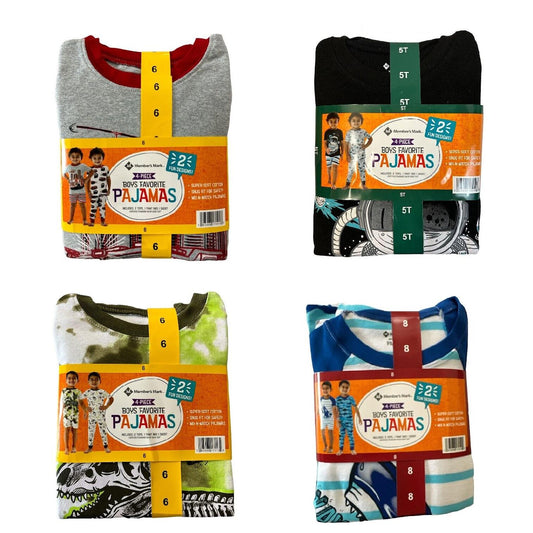 Member's Mark Boy's 4-Piece Mix-N-Match Favorite Pajama Set