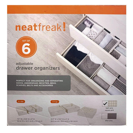 Neatfreak Adjustable Drawer Organizers - Set of 6